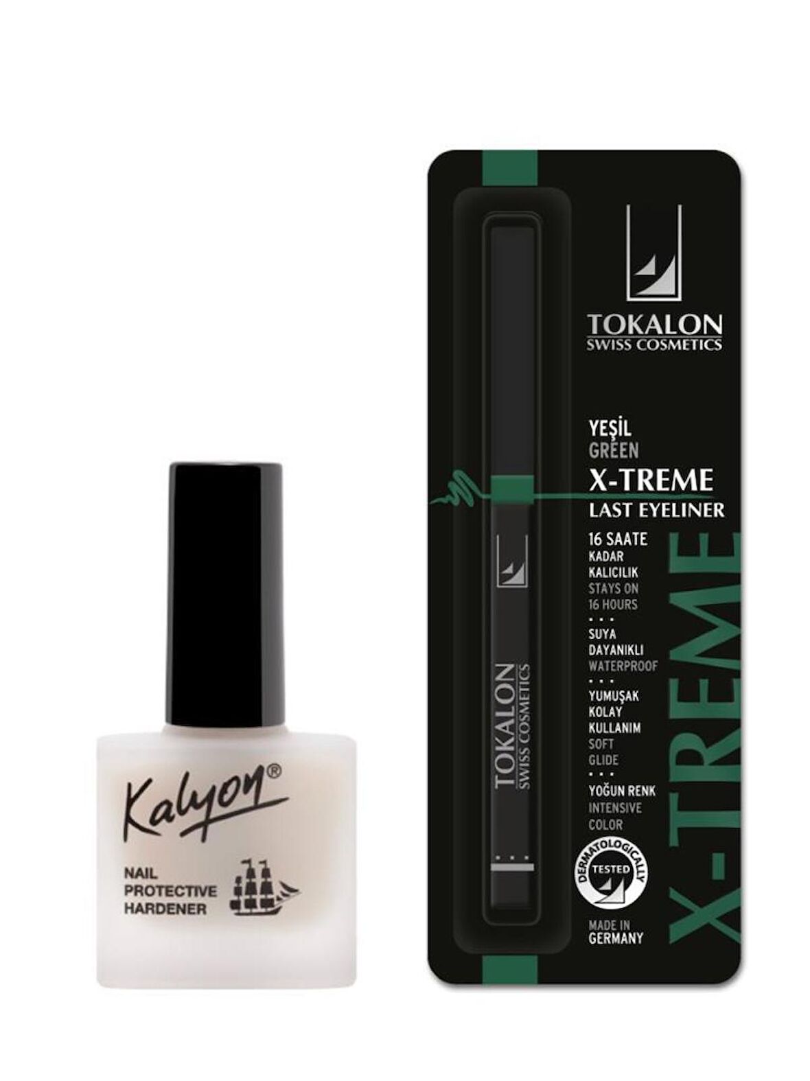 Kalyon Tırnak Sertleştirici+Tokalon Asansörlü Göz Kalemi Yeşil